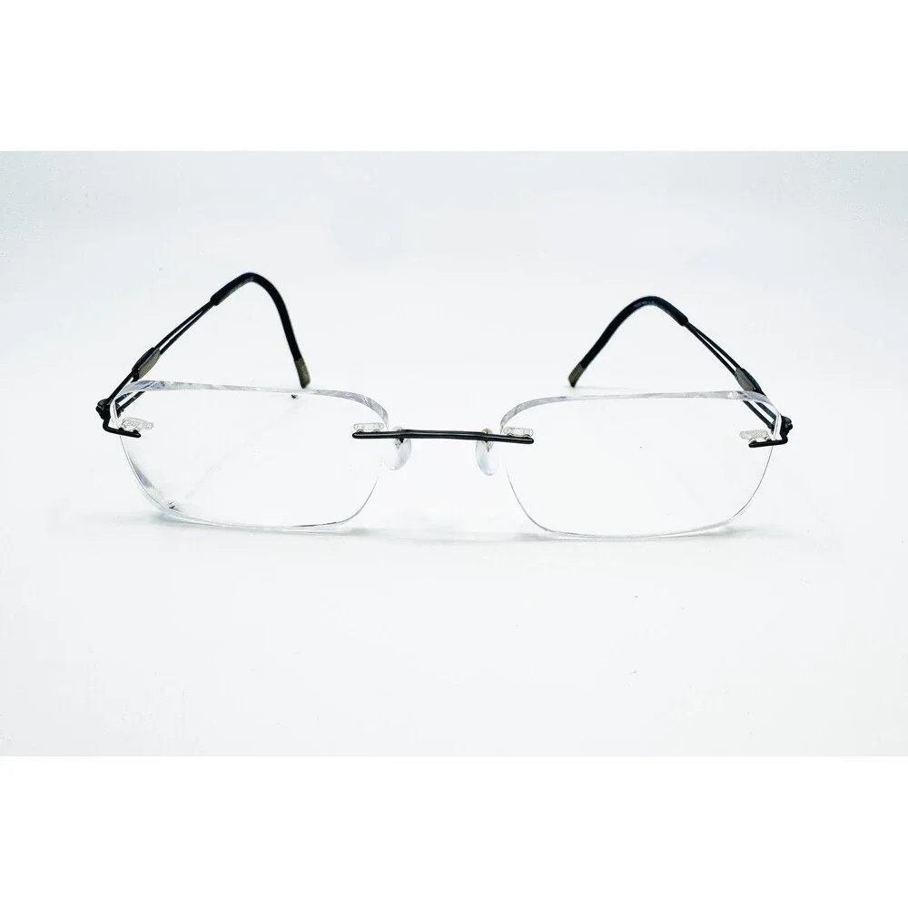 Silhouette Rimless Eyeglasses Mens Black Titan Minimal Art 5227 60 6061 140